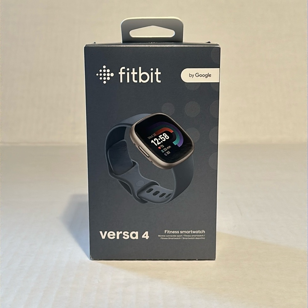 New in Unopened Box, Fitbit Versa 4 in Waterfall Blue